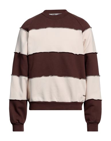 Shop Sunnei Man Sweatshirt Brown Size L Cotton
