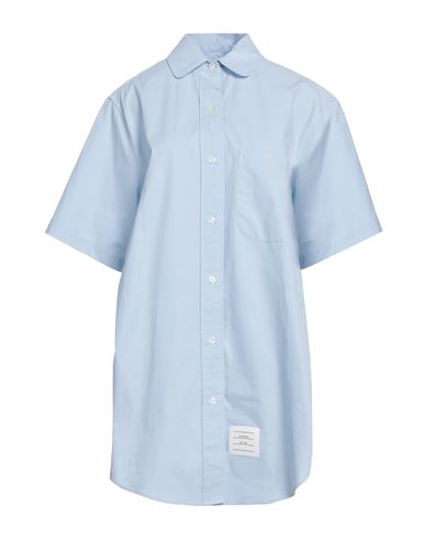 Thom Browne Woman Shirt Light Blue Size 6 Cotton