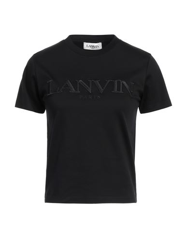 Shop Lanvin Woman T-shirt Black Size Xs Cotton, Polyester, Elastane