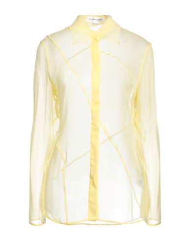 Victoria Beckham Woman Shirt Yellow Size 6 Viscose, Polyester