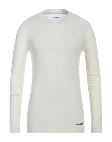 Jil Sander+ Man T-shirt Ivory Size L Polyester, Virgin Wool In White