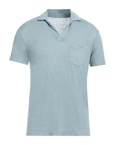 Altea Man Polo Shirt Light Blue Size S Linen, Elastane
