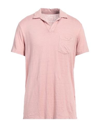 Altea Dennis Cotton And Linen-blend Polo Shirt In Pink