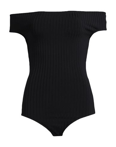 Ami Alexandre Mattiussi Woman Bodysuit Black Size L Viscose, Polyamide, Elastane