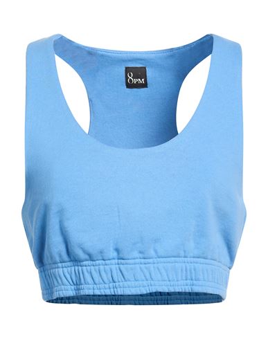 8pm Woman Top Light Blue Size M Cotton In Blue