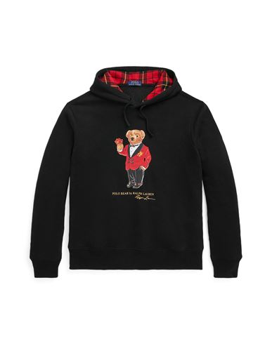Polo Ralph Lauren Man Sweatshirt Black Size M Cotton, Polyester