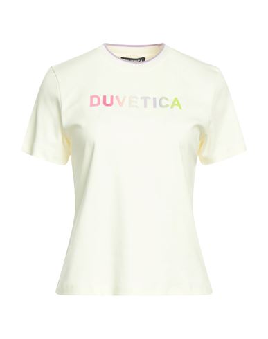 Duvetica Woman T-shirt Ivory Size L Cotton In White