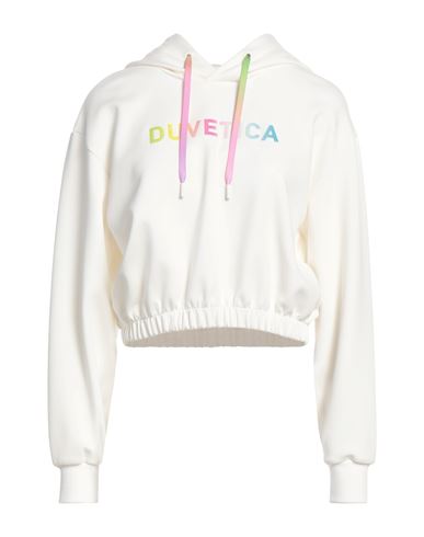 Duvetica Woman Sweatshirt White Size L Polyester, Cotton, Polyurethane