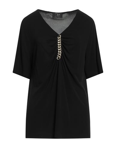 Clips Woman T-shirt Black Size Xl Viscose, Polyester