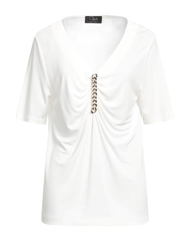 Clips Woman T-shirt White Size L Viscose, Polyester