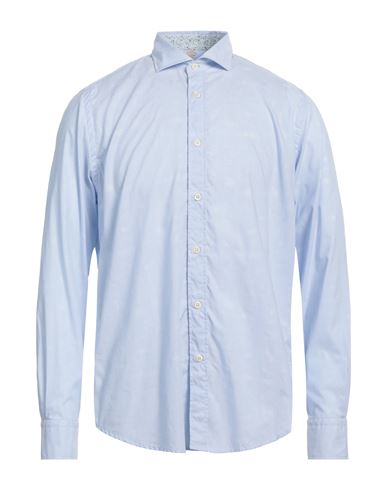 Portofiori Man Shirt Light Blue Size 16 Cotton