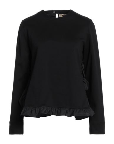 Herno Woman Sweatshirt Black Size 12 Cotton, Polyester