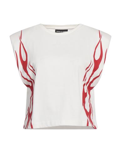 Vision Of Super Woman T-shirt Off White Size L Cotton