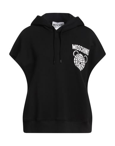 Moschino Woman Sweatshirt Black Size 10 Cotton