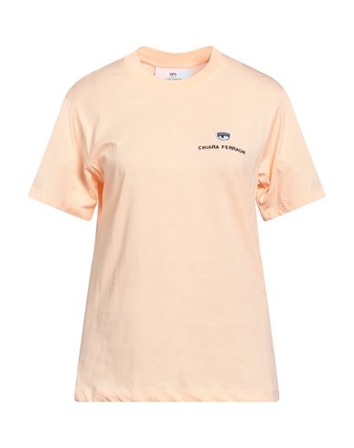 Chiara Ferragni Woman T-shirt Apricot Size M Cotton In Orange