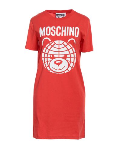 Shop Moschino Woman Mini Dress Red Size 6 Organic Cotton