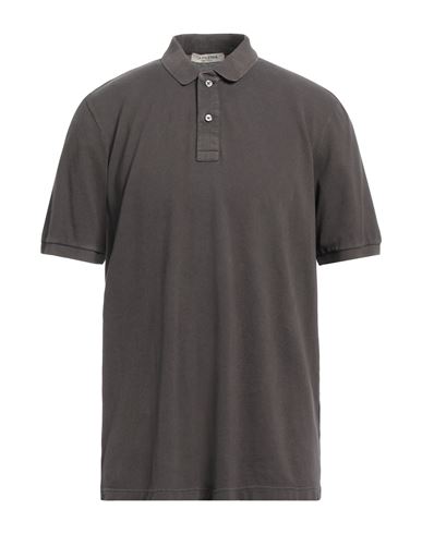 La Fileria Man Polo Shirt Dark Brown Size 44 Cotton