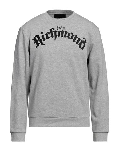 Shop John Richmond Man Sweatshirt Grey Size Xl Cotton, Viscose