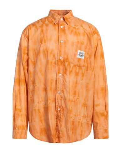 Kenzo Man Shirt Orange Size L Cotton