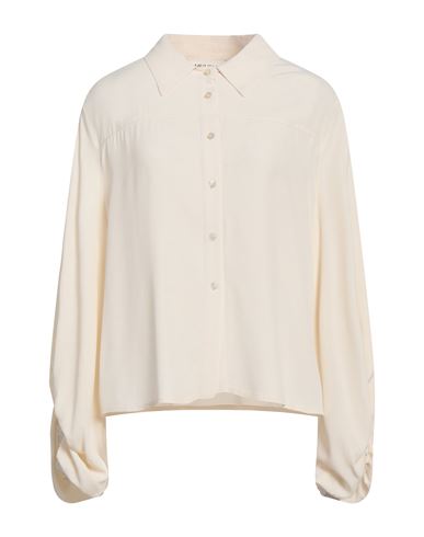 Shop Meimeij Woman Shirt Cream Size 6 Acetate, Silk In White