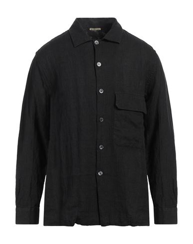 Barena Venezia Barena Man Shirt Black Size 40 Linen, Cotton