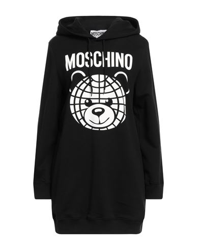 Moschino Woman Sweatshirt Black Size 10 Organic Cotton