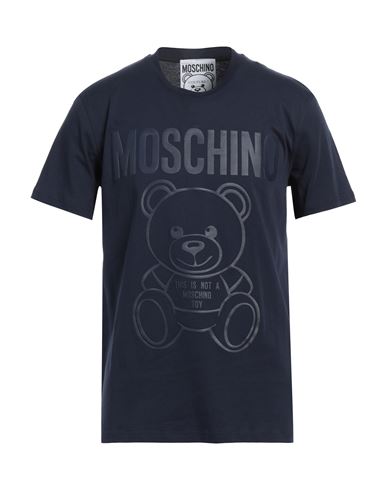 Moschino Man T-shirt Navy Blue Size 44 Cotton