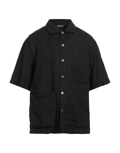 Barena Venezia Barena Man Shirt Black Size 44 Linen, Cotton