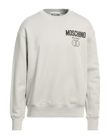 Moschino Man Sweatshirt Light Grey Size 44 Cotton