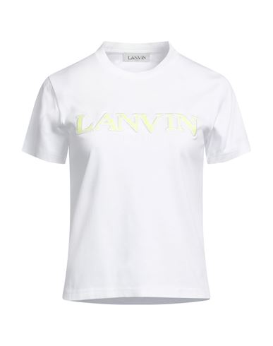 Lanvin Woman T-shirt White Size S Cotton, Polyester, Elastane