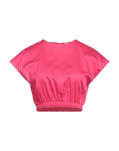 The Malama Studio Woman Top Fuchsia Size M/l Cotton In Pink