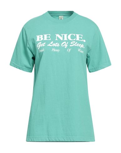 Sporty And Rich Sporty & Rich Woman T-shirt Turquoise Size S Cotton In Blue
