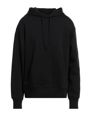 Y-3 Man Sweatshirt Black Size Xl Organic Cotton, Elastane