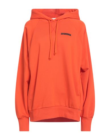 Shop Sportmax Woman Sweatshirt Orange Size M Cotton, Polyamide, Elastane