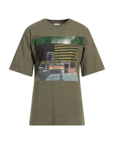 Dries Van Noten Man T-shirt Military Green Size Xl Cotton