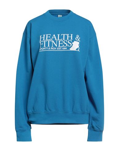 Sporty And Rich Sporty & Rich Woman Sweatshirt Azure Size S Cotton In Blue