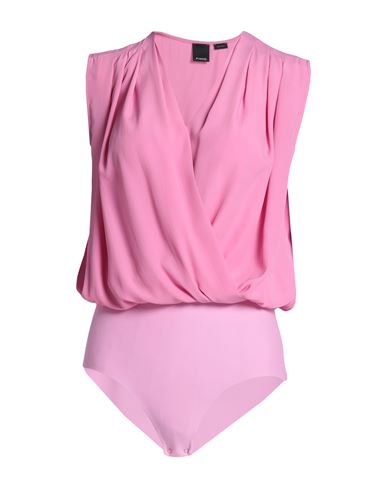 Pinko Woman Bodysuit Pink Size 6 Acetate, Silk