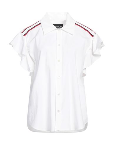 Shop Boutique Moschino Woman Shirt White Size 8 Cotton, Elastane