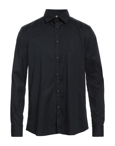 Roberto P  Luxury Roberto P Luxury Man Shirt Black Size Xxl Cotton, Elastane