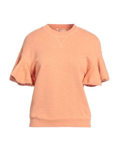 Ulla Johnson Woman Sweatshirt Apricot Size L Cotton, Elastane In Orange