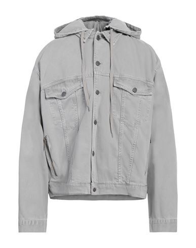 Moschino Man Denim Outerwear Light Grey Size 44 Cotton