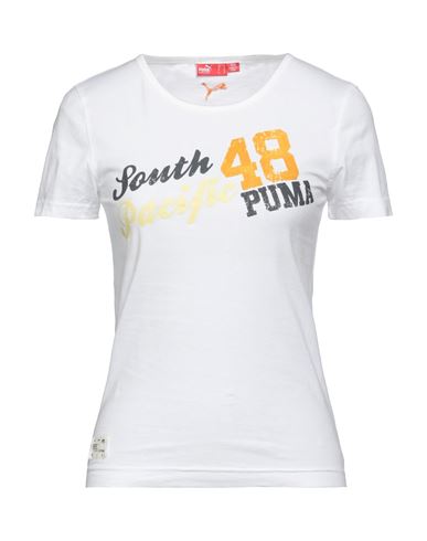 Shop Puma Woman T-shirt White Size M Cotton