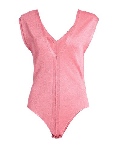 Shop Circus Hotel Woman Bodysuit Coral Size 6 Viscose, Polyester In Red