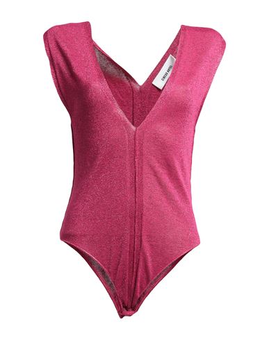 Circus Hotel Woman Bodysuit Fuchsia Size 8 Viscose, Polyester In Pink