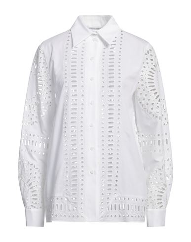 Alberta Ferretti Woman Shirt White Size 6 Cotton, Elastane