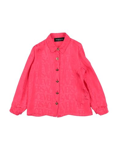 Shop Versace Young Toddler Girl Shirt Fuchsia Size 6 Viscose In Pink