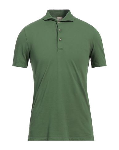 H953 Man Polo Shirt Green Size 38 Cotton, Elastane