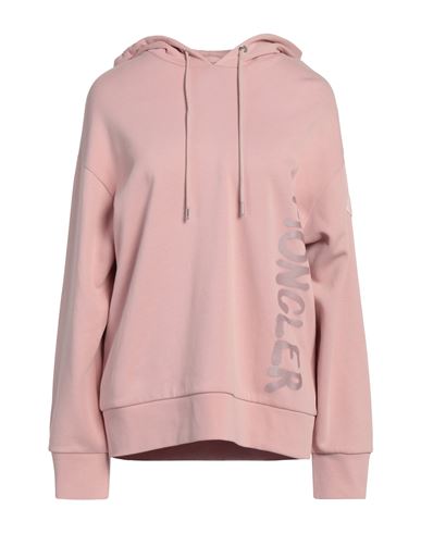 Moncler Woman Sweatshirt Blush Size L Cotton, Polyamide In Pink