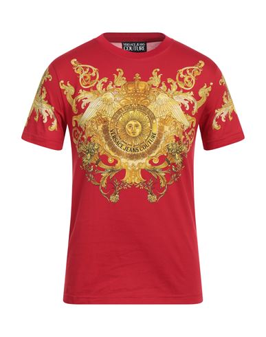 VERSACE JEANS COUTURE VERSACE JEANS COUTURE MAN T-SHIRT RED SIZE M COTTON