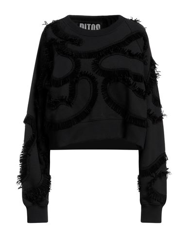 Ritos Woman Sweatshirt Black Size M Cotton